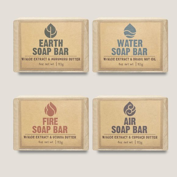 4 ELEMENTS INSPIRED SOAP BARS BUNDLE - Picture 1 of 6